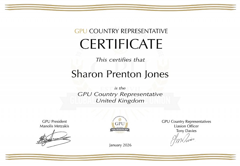 Sharon is appointed UK representative for the Global Photographic Union